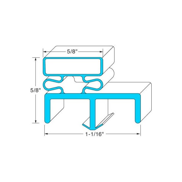Allpoints 741275 Door Gasket38 1/2" X 79" For Norlake Refrigeration